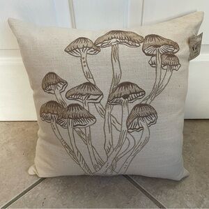 Mushroom Embroidered Pillow